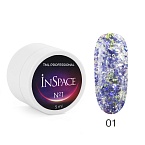 01 Гель для дизайна ногтей светоотражающий оптический фиолетовый InSpace TNL 5 мл