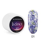 01 Гель для дизайна ногтей светоотражающий оптический фиолетовый InSpace TNL 5 мл