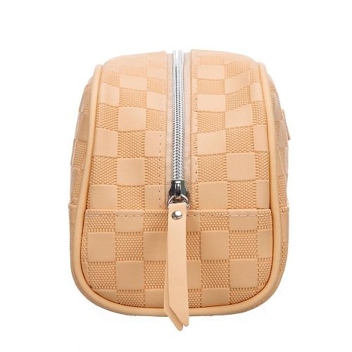 Косметичка для аксессуаров Шашки абрикос Dewal Beauty 24*11*13 см