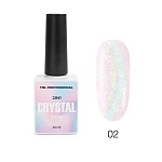 02 Топ для гель-лака 2в1 розово-перламутровый Crystal Top TNL 10 мл