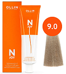 9,0 Крем-краска перманентная блондин N-Joy Ollin Professional 100 мл