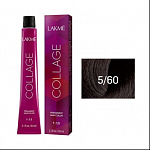 5,60 Крем-краска для волос перманентная Светлый шатен коричневый Collage Lakme 60 мл