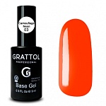 03 База для ногтей камуфлирующая каучуковая Camouflage Neon Rubber Base Grattol 9 мл