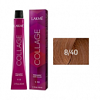 8,40 Крем-краска для волос перманентная Блондин медный Collage Lakme 60 мл