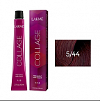 5,44 Крем-краска для волос перманентная Светлый шатен медный яркий Collage Lakme 60 мл