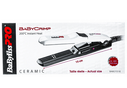 Щипцы-гофре BabyCrimp 15*60 мм керамическое покрытие BaByliss Pro