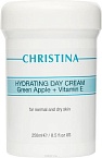 Крем для лица увлажняющий с зеленым яблоком с витатамином Е Hydrating Day Christina 250 мл