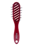 Щетка продувная для укладки волос феном бордовая Tunnel Hair Brush Bouticle