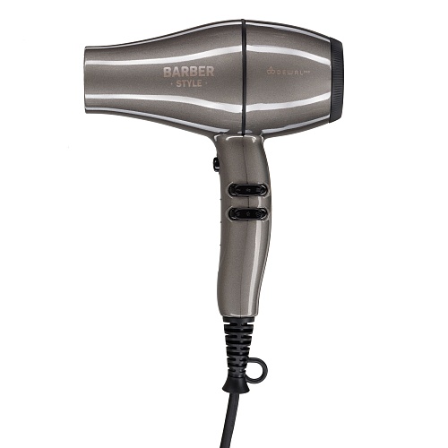 Фен для волос Barber Style Compact ионизация 2 насадки 2200 Вт темная сталь BLDC мотор Dewal Pro