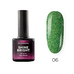 06 Гель-лак cветоотражающий изумрудная вуаль Shine bright TNL 10 мл