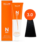 3,0 Крем-краска перманентная темный шатен N-Joy Ollin Professional 100 мл