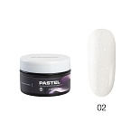 02 Гель для наращивания ногтей жесткий молочный с шиммером Pastel HEMA-Free TNL 18 мл