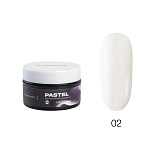 02 Гель для наращивания ногтей жесткий молочный с шиммером Pastel HEMA-Free TNL 18 мл