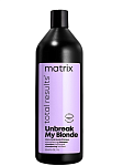 Шампунь укрепляющий для осветленных волос без сульфатный Unbreak My Blonde Matrix 1000 мл