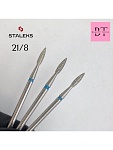 Фреза алмазная пламя острое синяя d 2,1 мм рабочая часть 8 мм 104.243XL.524.021 Staleks Pro