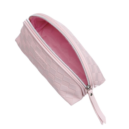 Косметичка для аксессуаров Шашки розовая Dewal Beauty 20*8.5*11 см