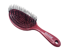 Расческа гибкая для волос с двойными зубьями бордовая Flexible Hairbrush Bouticle