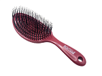 Расческа гибкая для волос с двойными зубьями бордовая Flexible Hairbrush Bouticle