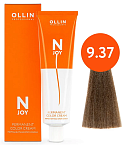 9,37 Крем-краска перманентная блондин золотисто-коричневый N-Joy Ollin Professional 100 мл