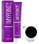 6,1 Гель-краска для волос темный блондин пепельный Tone On Tone Hair Coloring Tefia 60 мл