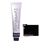 5,4 Крем-краска перманентная светлый шатен медный Ollin Performance Ollin Professional 60 мл