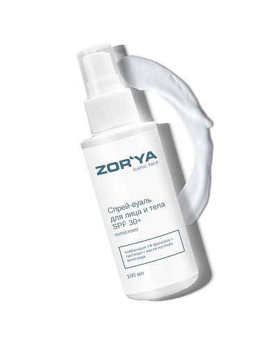 Спрей-вуаль для лица и тела солнцезащитный SPF-30+ Sunscreen Iconic Face Zor`ya 100 мл