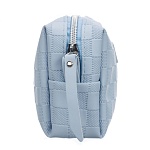 Косметичка для аксессуаров Шашки голубая Dewal Beauty 19,5*6*10 см