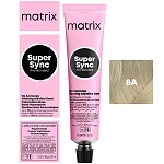 8A Крем-краска для волос светлый блондин пепельный Super Sync Pre-Bonded Matrix 90 мл