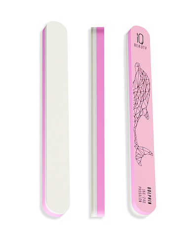 Пилка-полировщик для нормальных и поврежденных ногтей Dolphin 180/240 грит Prosalon IQ Beauty
