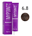 6,8 Гель-краска для волос темный блондин коричневый Tone On Tone Hair Coloring Tefia 60 мл