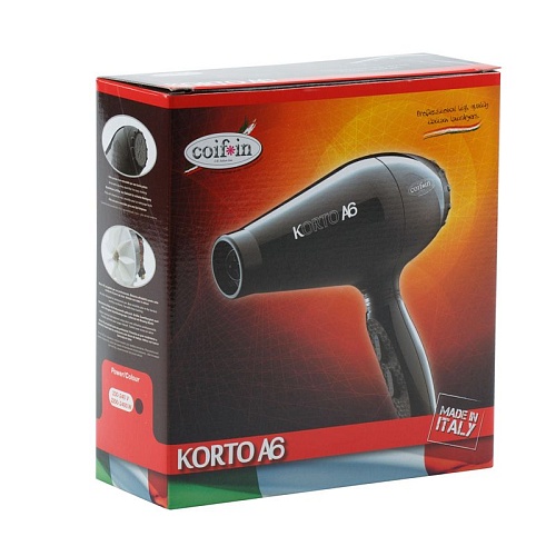 Фен для волос KTka6R 2 насадки 2400 Вт черный COIF*IN