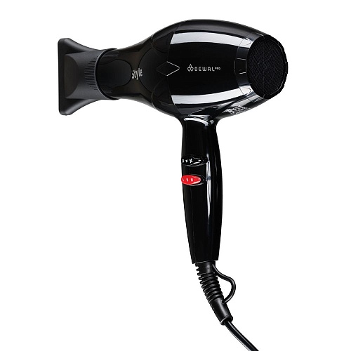 Фен для волос Pro Style 2 насадки диффузор 2000 Вт черный Dewal