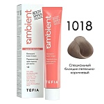 1018 Крем-краска для волос перманентная специальный блондин пепельно-коричневый Ambient Tefia 60 мл