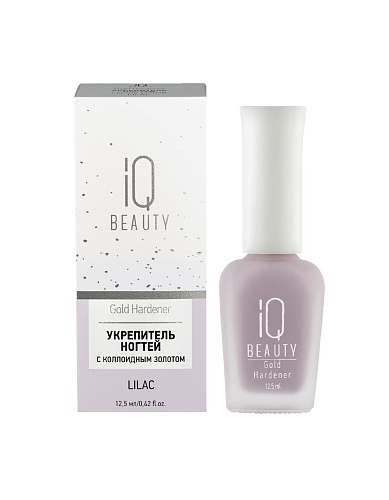 Укрепитель для ногтей с коллоидным золотом Lilac Gold Hardener IQ Beauty 12,5 мл