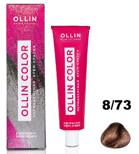 Крем-краска для волос OLLIN COLOR 8.73 светло-русый коричнево-золотистый 100 мл.