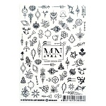 111# Слайдеры для дизайна ногтей Черно-белый Miw Nails 2 гр