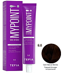 6,0 Гель-краска для волос темный блондин натуральный Tone On Tone Hair Coloring Tefia 60 мл