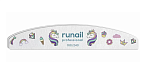 Пилка полукруглая для ногтей белая Единорог 180/240 грит Runail
