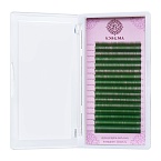 Ресницы цветные микс 0,07/C/7-13 mm Зеленый Enigma 16 линий