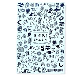 06# Слайдеры для дизайна ногтей Черно-белый Miw Nails 2 гр