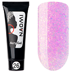 Полигель 26 Нежная фуксия (блеск) в тубе AcryGel Naomi 15 гр