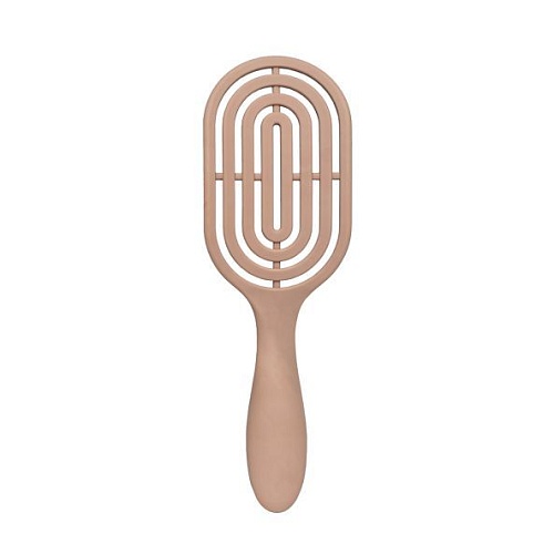 Расческа массажная для волос натуральная щетина Бежевая Hair Brush Solomeya