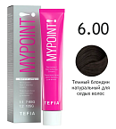 6,00 Крем-краска для седых волос темный блонд натуральный MyPoint Special Grey Tefia 60 мл