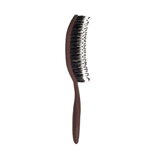 Расческа массажная для волос натуральная щетина Коричневая Hair Brush Solomeya