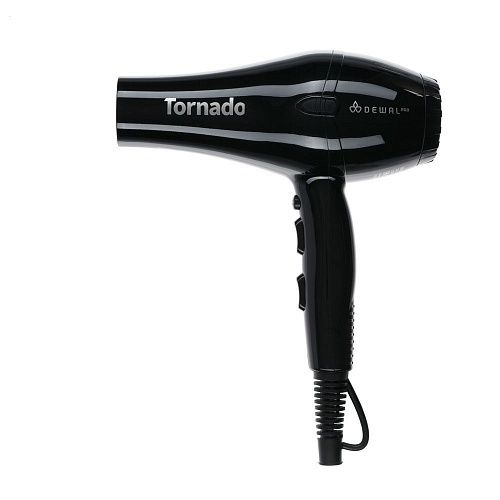 Фен для волос Tornado ионизация 2 насадки 2300 Вт черный Dewal