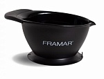 Чаша для красителя пластиковая с прорезиненным дном SureGrip Suction Bowl Black Framar