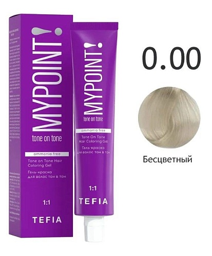 0,00 Гель-краска для волос бесцветный Tone On Tone Hair Coloring Tefia 60 мл