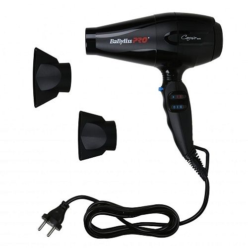 Фен для волос Caruso ионизация 2 насадки 2400 Вт черный BaByliss Pro