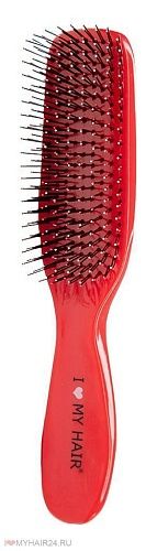 Щетка парикмахерская Spider 1501 красная глянцевая размер M I love my hair