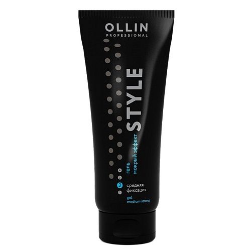 Гель для укладки волос средней фиксации Мокрый эффект Wet Gel Medium Ollin Professional 200 мл